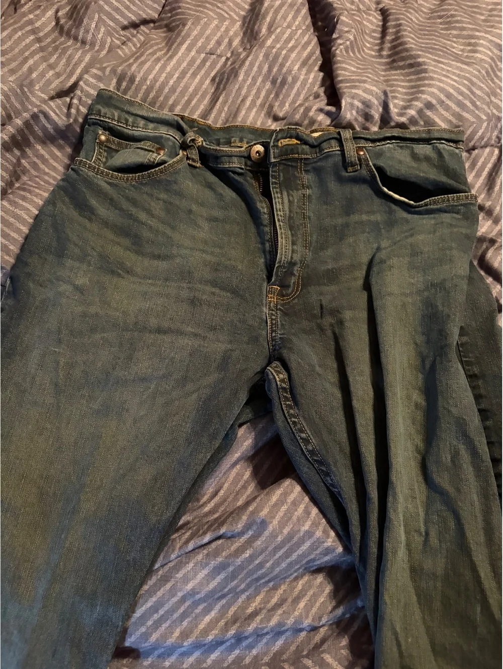 Wrangler Athletic Fit Men's Jeans 36x30 Blue Denim